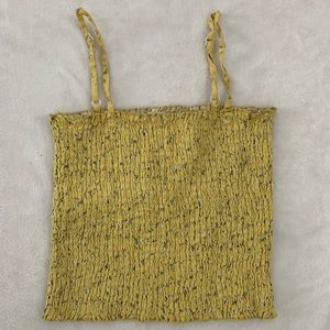 brandy melville john galt yellow floral tank top